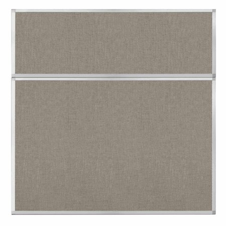 VERSARE Hush Panel Configurable Cubicle Partition 6' x 6' Warm Pebble Fabric 1812512